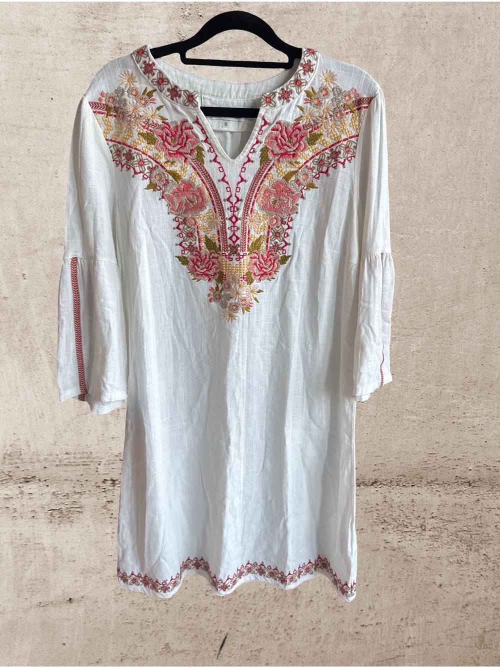 Papazrazzi Embroidered Tunic with Floral Embroidery